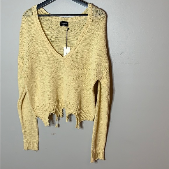 Blank Paige Sweaters - NWT Blank Paige Sunburst distressed sweater, M/L